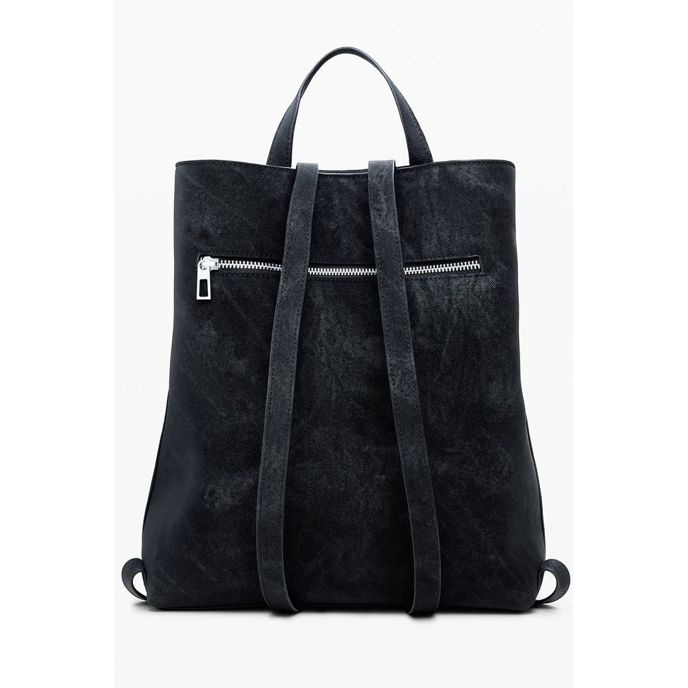 Black Polyethylene Women Backpack Desigual