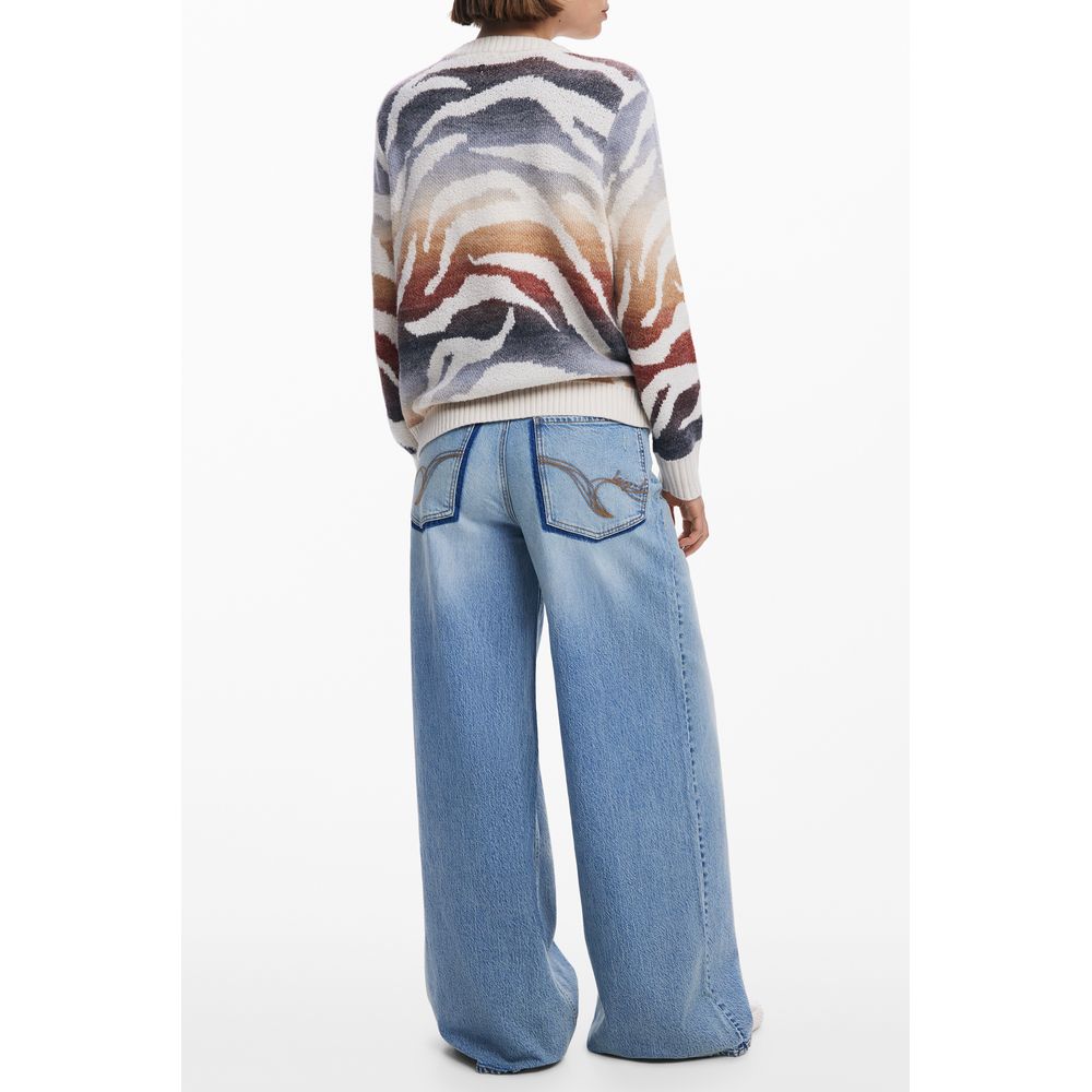 White Polyamide Women Sweater Desigual