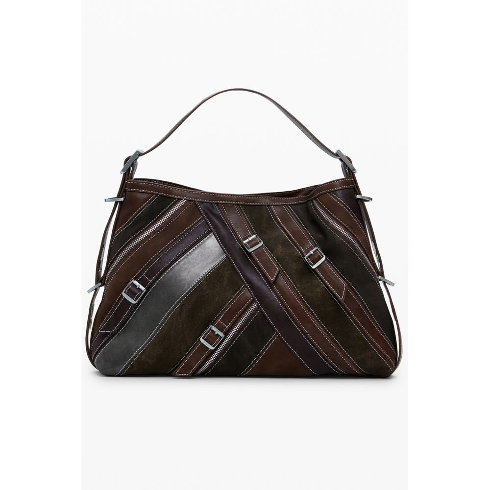Brown Polyethylene Women Handbag Desigual