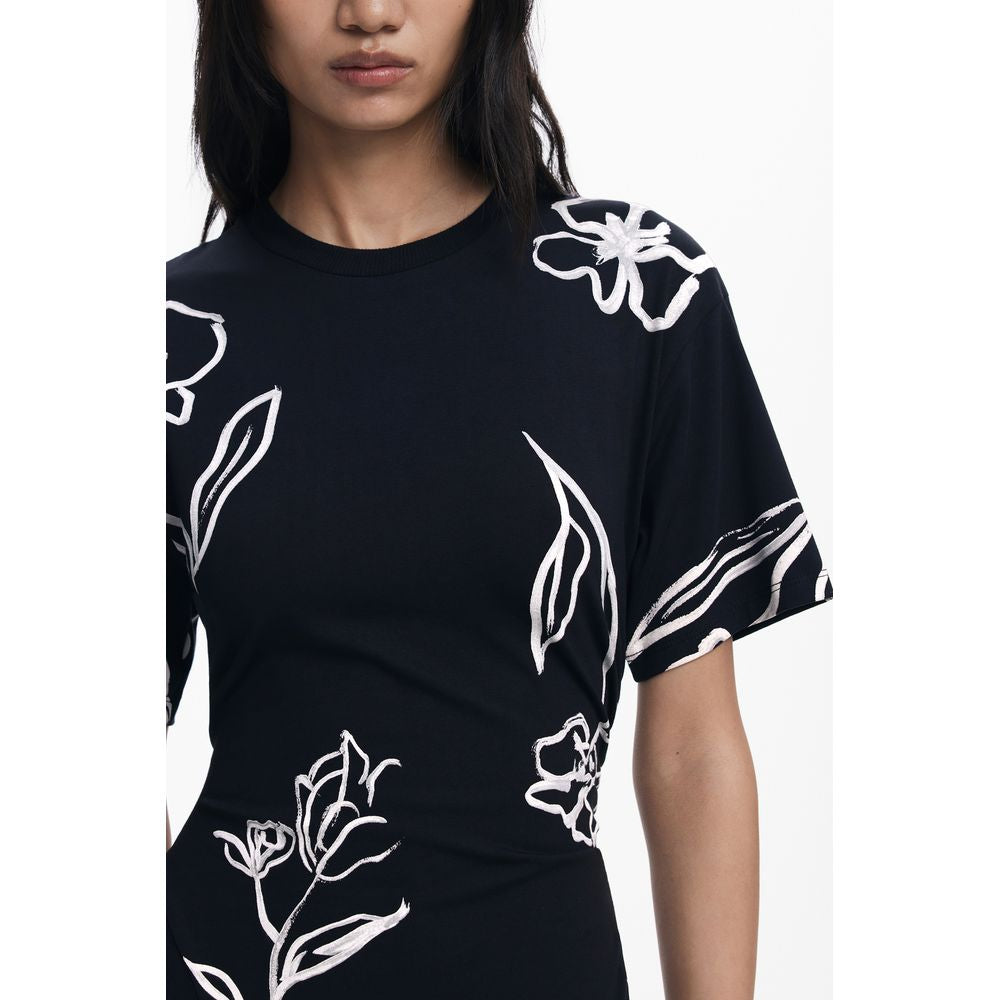 Black Cotton Women Dress dresses Desigual