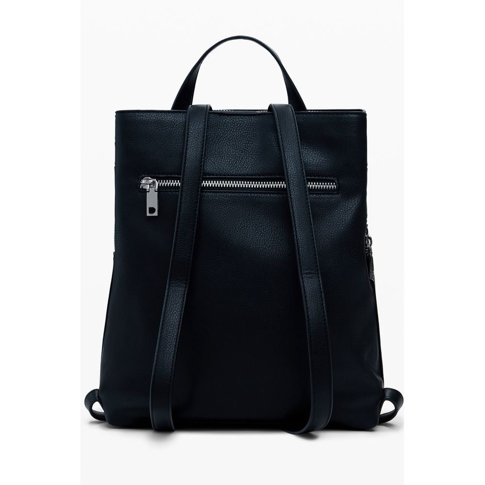 Black Polyethylene Women Backpack Desigual