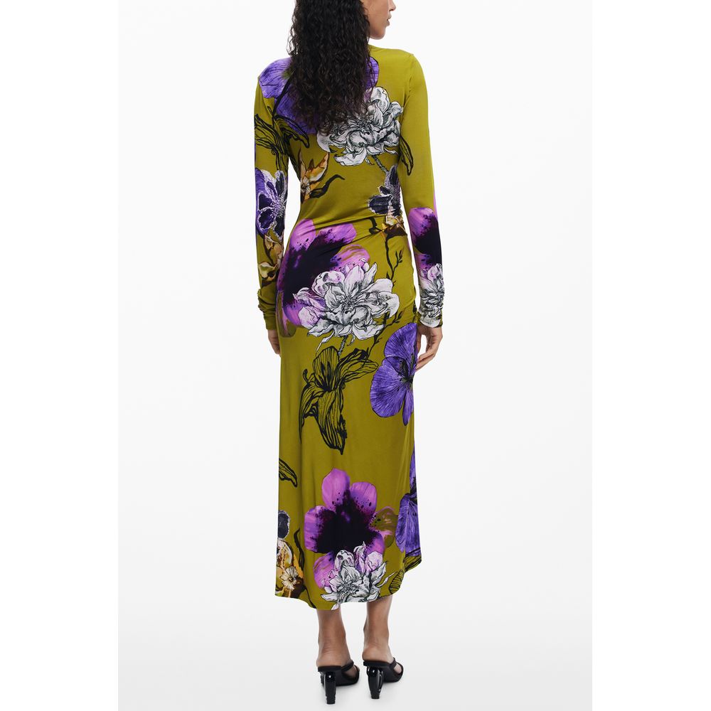 Green Viscose Women Dress Desigual