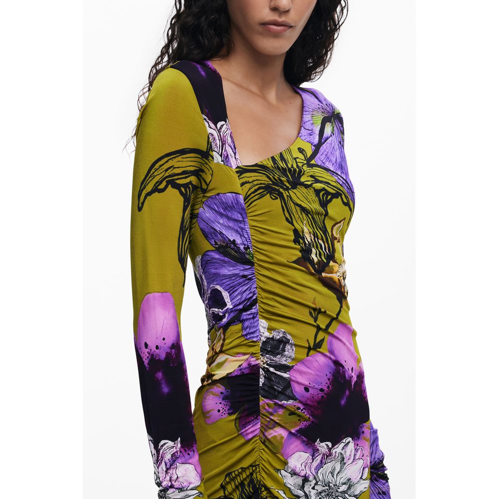 Green Viscose Women Dress Desigual