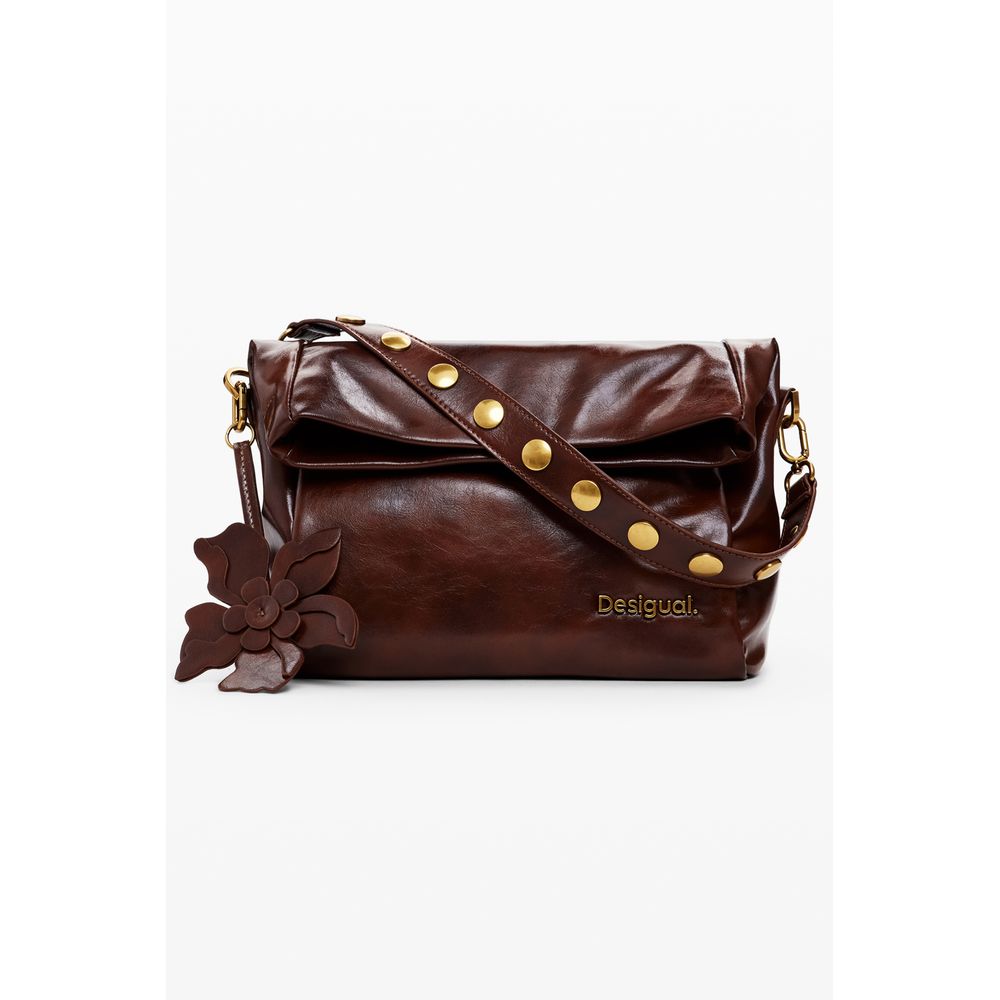 Brown Polyethylene Women Handbag Desigual