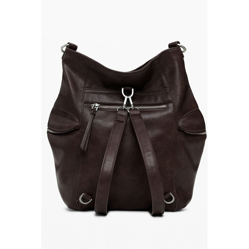 Brown Polyethylene Women Backpack Desigual