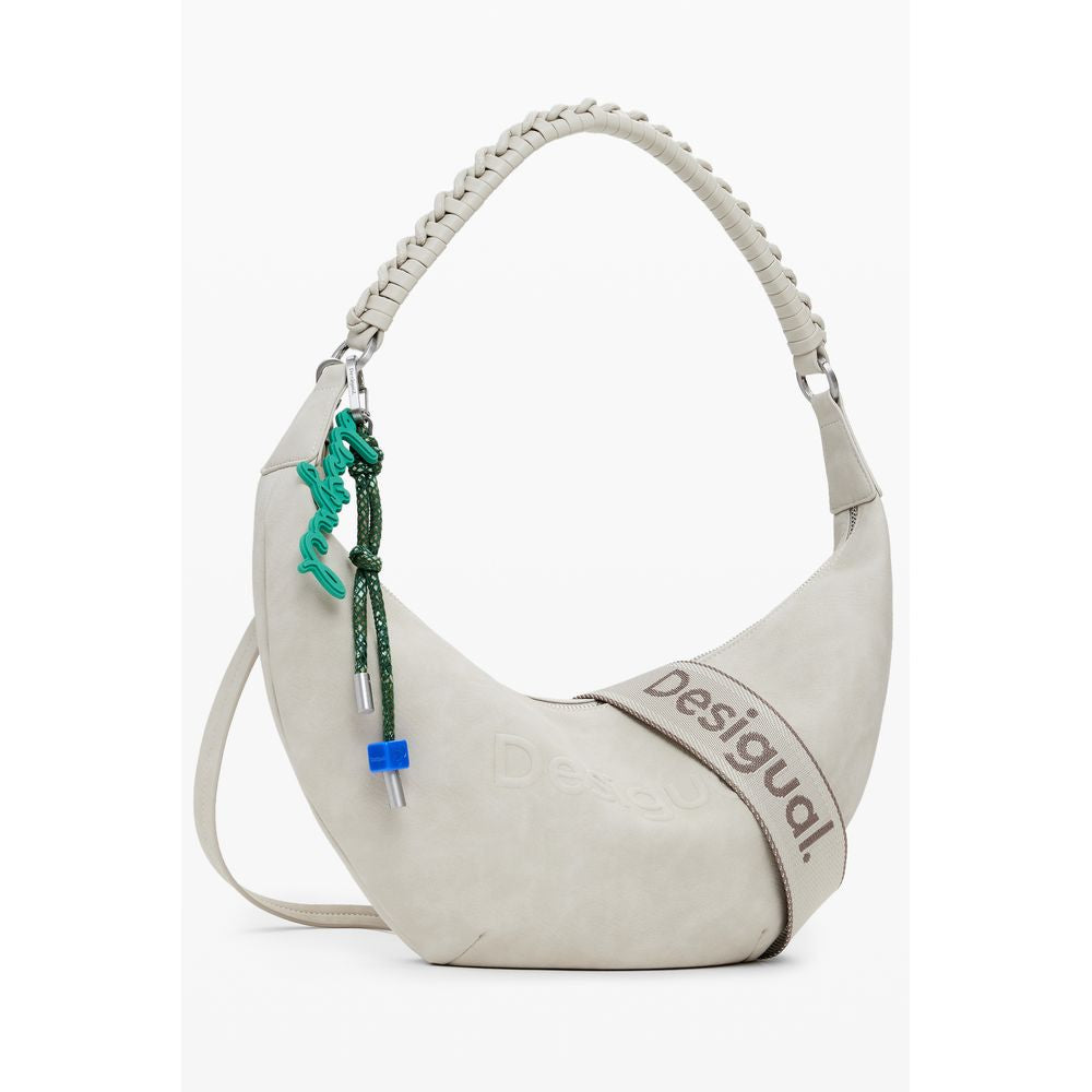 Beige Polyethylene Women Handbag Desigual