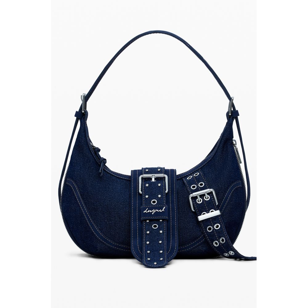Blue Cotton Women Handbag Desigual
