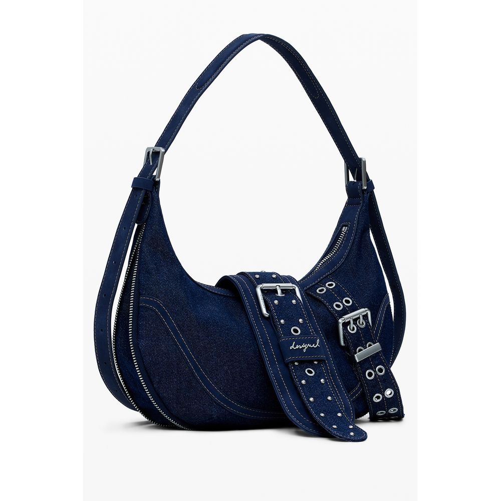 Blue Cotton Women Handbag Desigual
