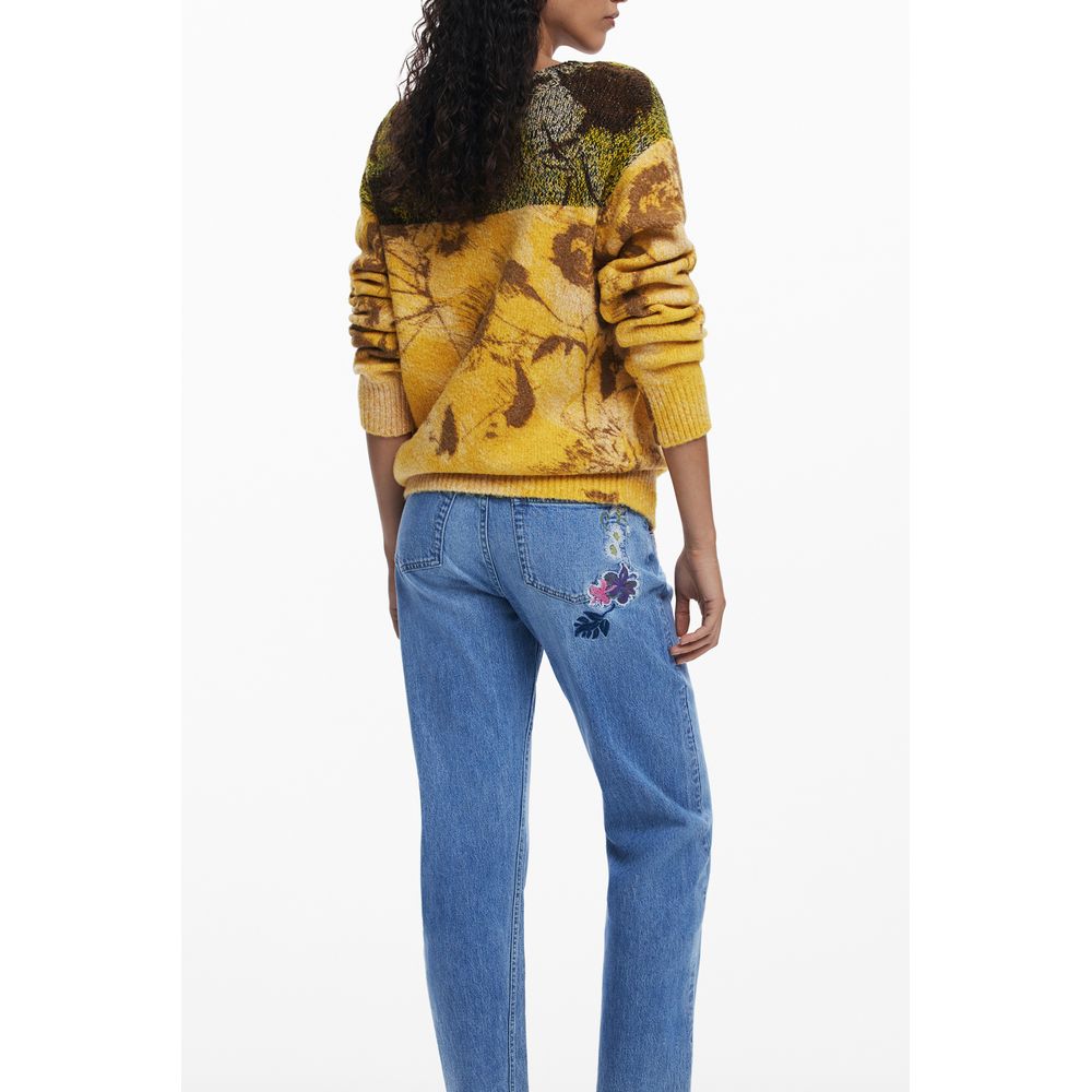 Yellow Wool Women Sweater Desigual