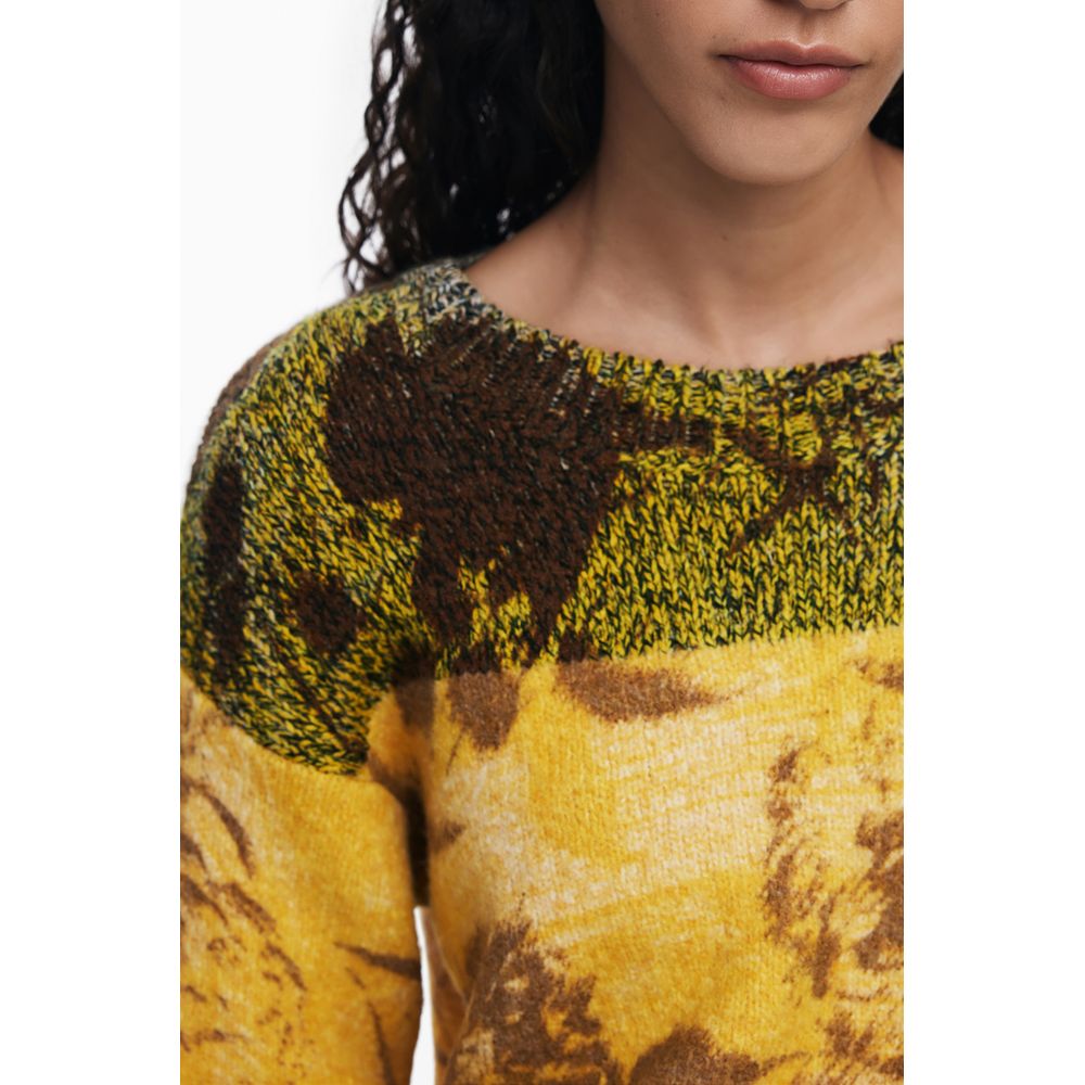 Yellow Wool Women Sweater Desigual