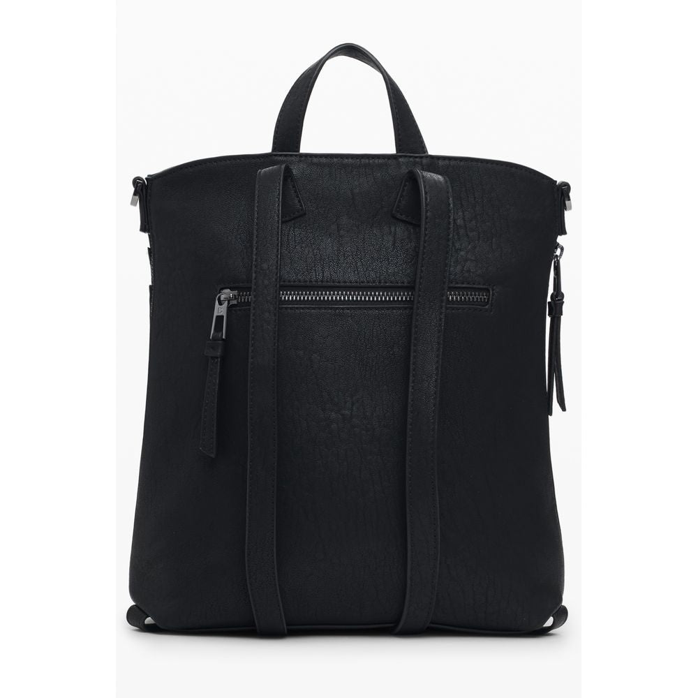 Black Polyethylene Women Backpack Desigual