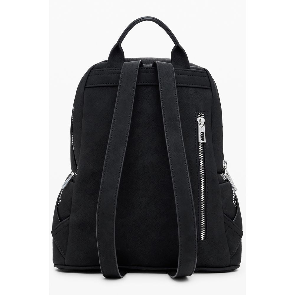 Black Polyethylene Women Backpack Desigual