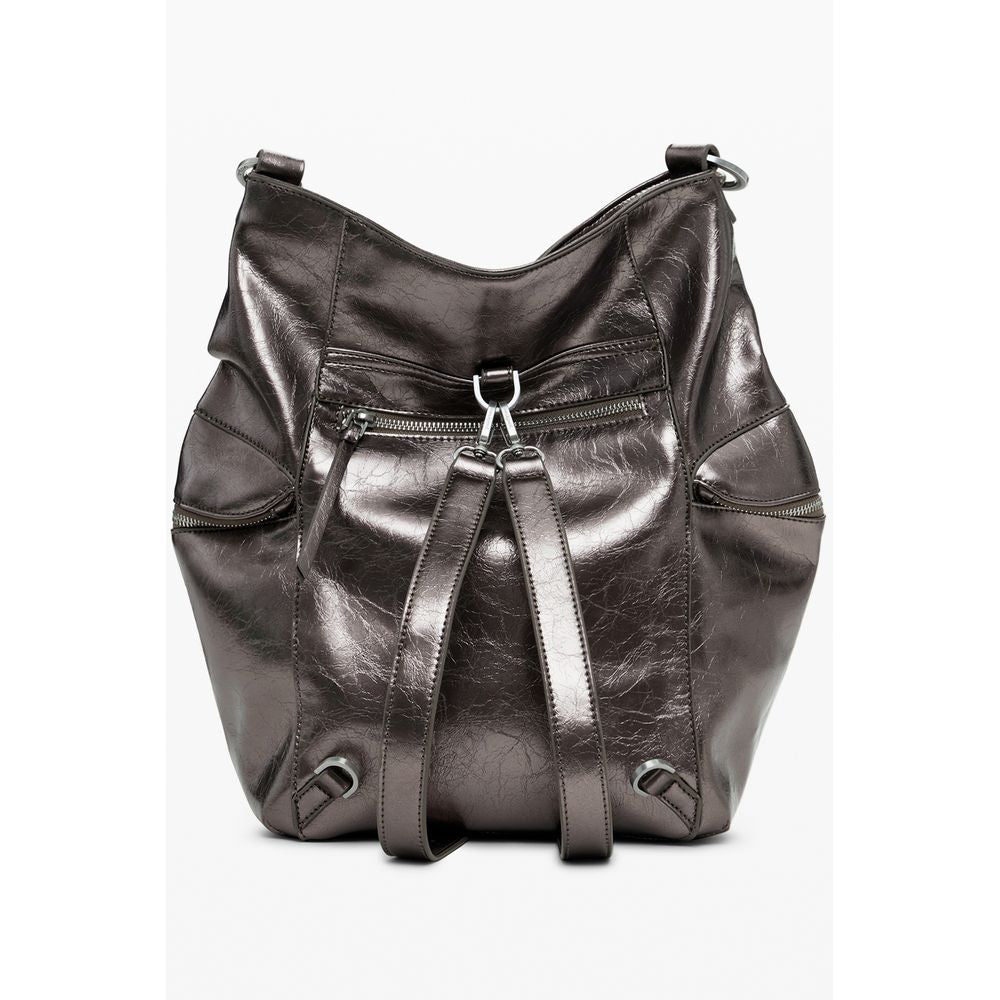 Bronze Polyethylene Women Backpack Desigual