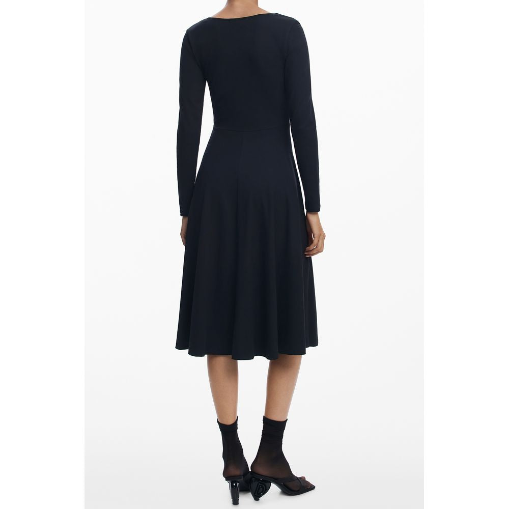 Black Cotton Women Dress Desigual