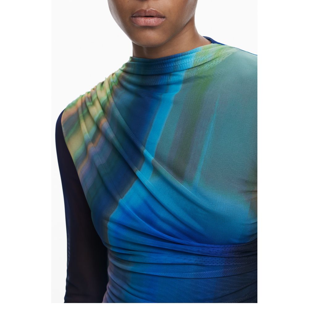 Blue Polyester Women Dress Desigual