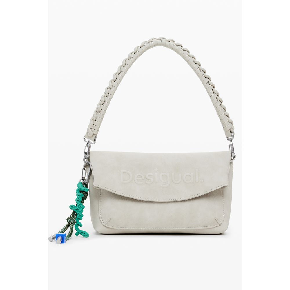Beige Polyethylene Women Handbag Desigual