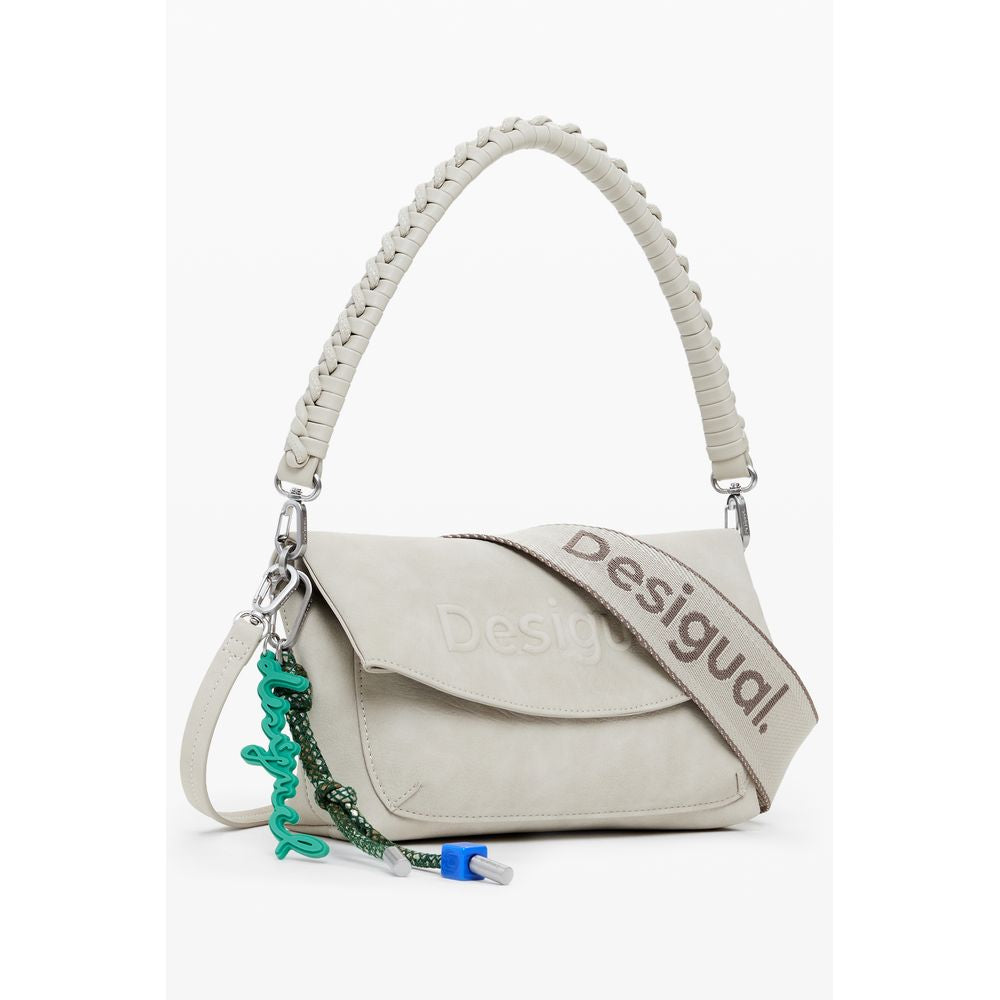 Beige Polyethylene Women Handbag Desigual