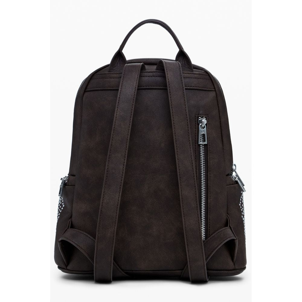 Brown Polyethylene Women Backpack Desigual