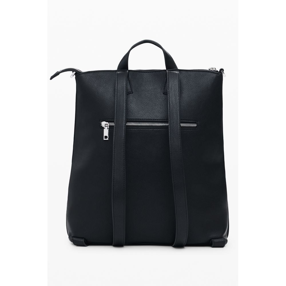 Black Polyethylene Women Backpack Desigual