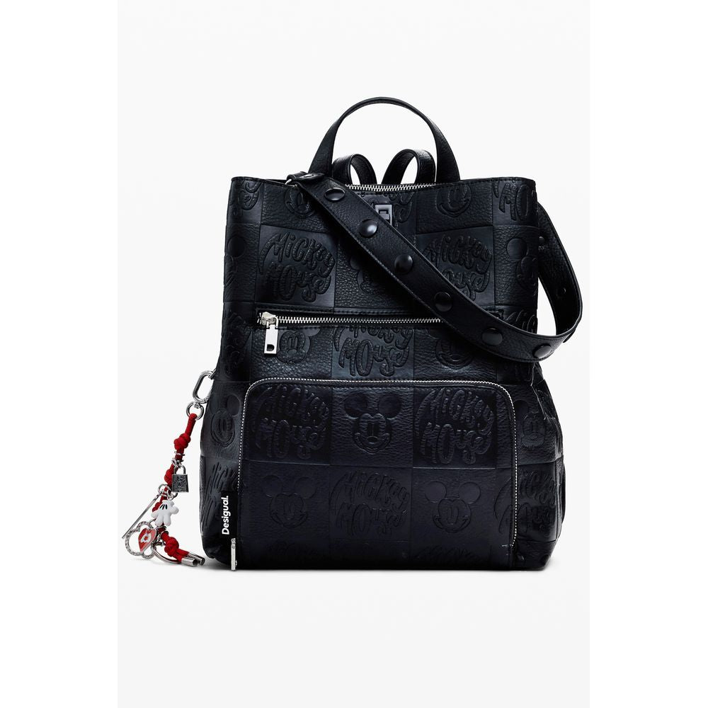 Black Polyethylene Women Backpack Desigual