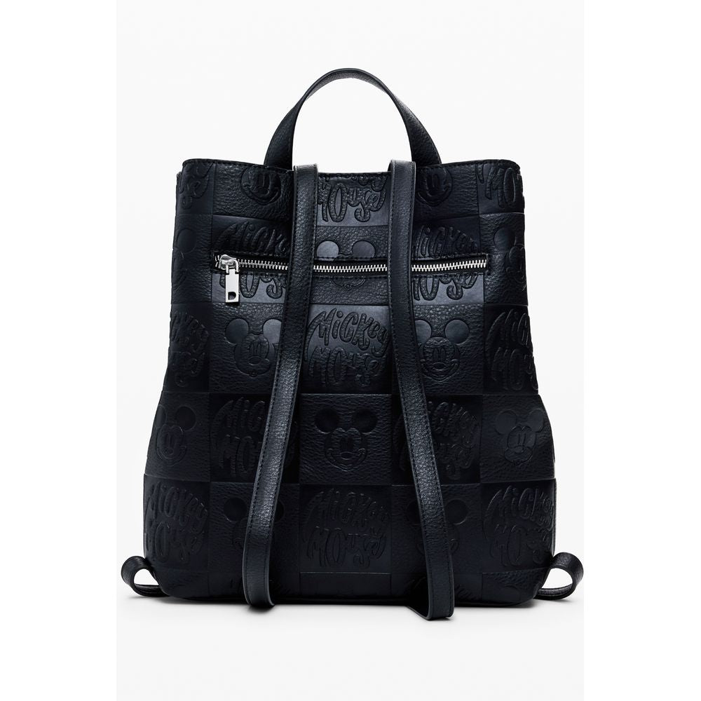 Black Polyethylene Women Backpack Desigual