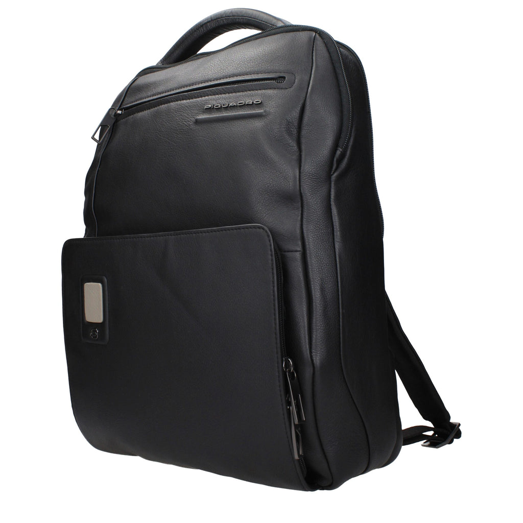 Black Leather Backpacks Piquadro