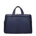 Blue Leather Business And Laptop Bags Piquadro