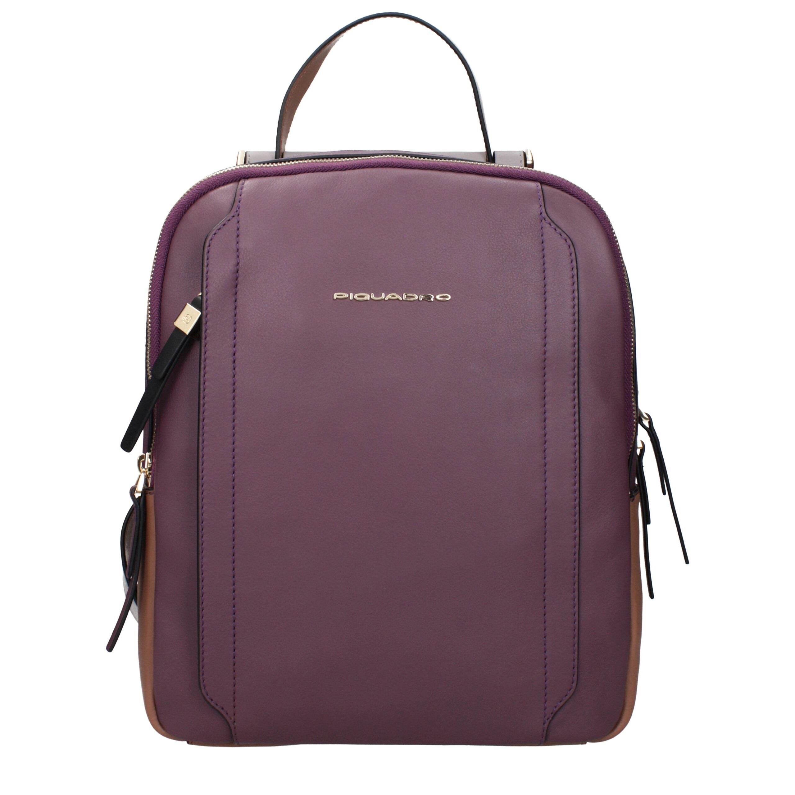 Purple Leather Backpacks Piquadro