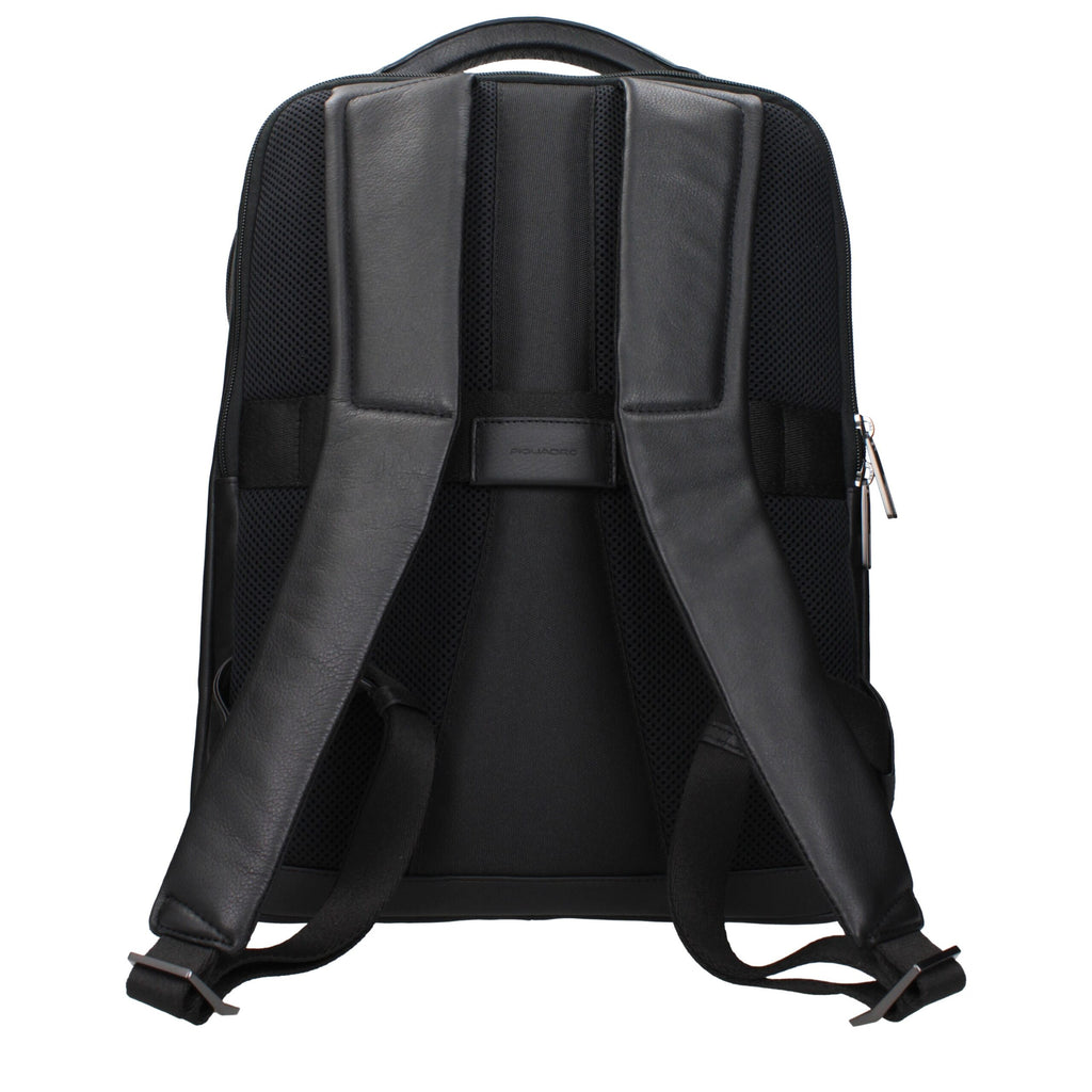 Black Leather Backpacks Piquadro