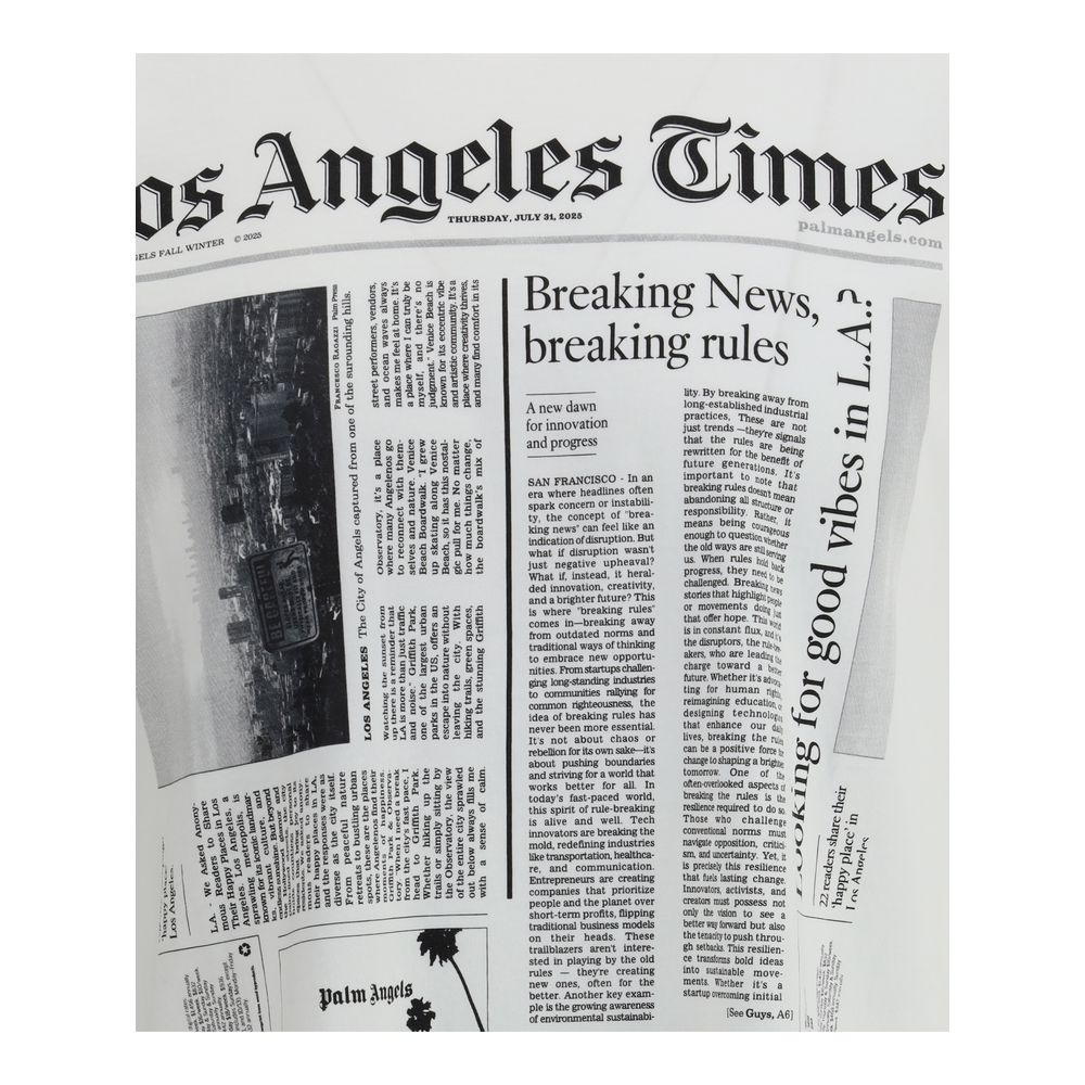 Paxlatimes News T-Shirt Palm Angels
