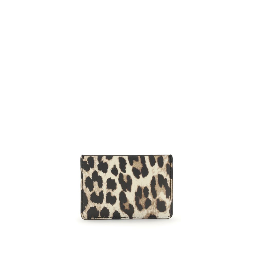 Leopard Bou Card Holder Ganni