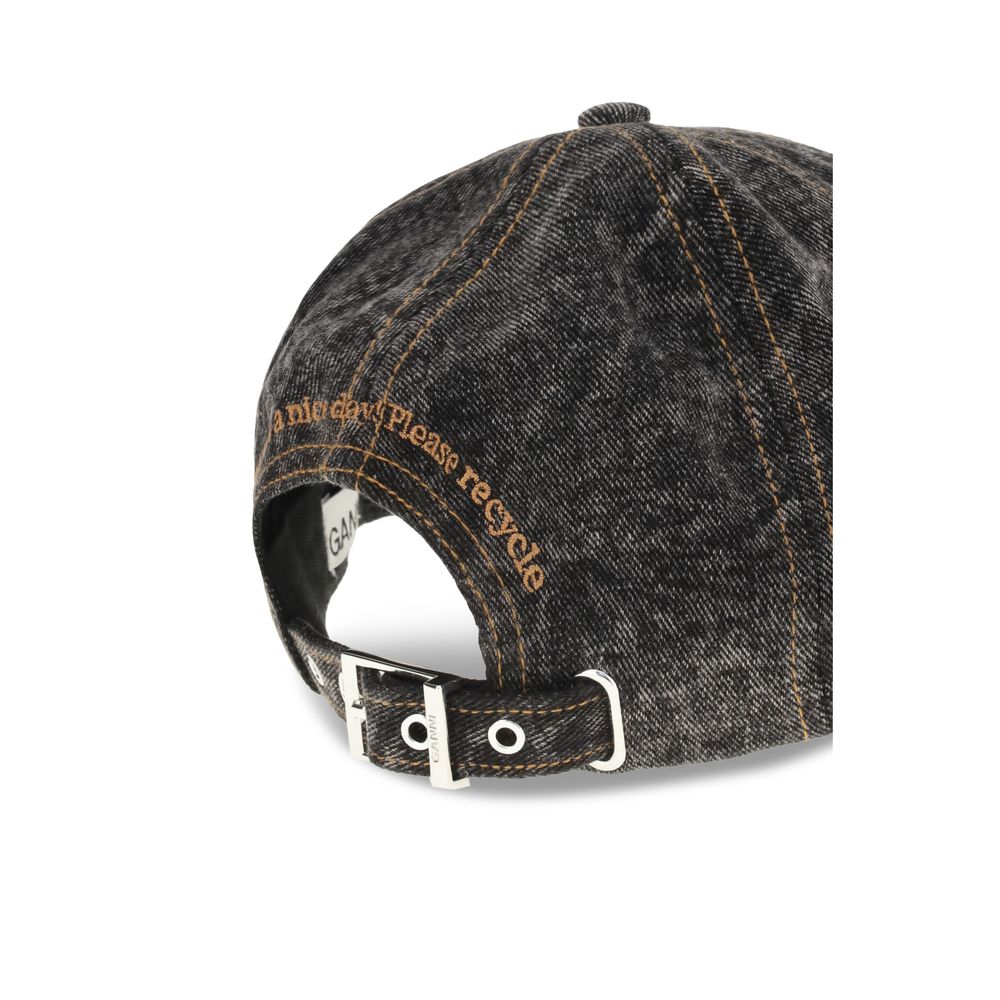Denim Baseball Hat Ganni