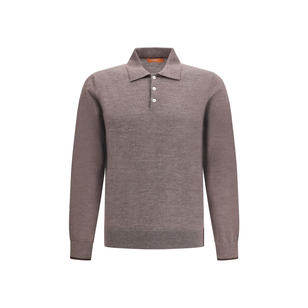 Knitted Long Sleeved Polo Shirt Cruna