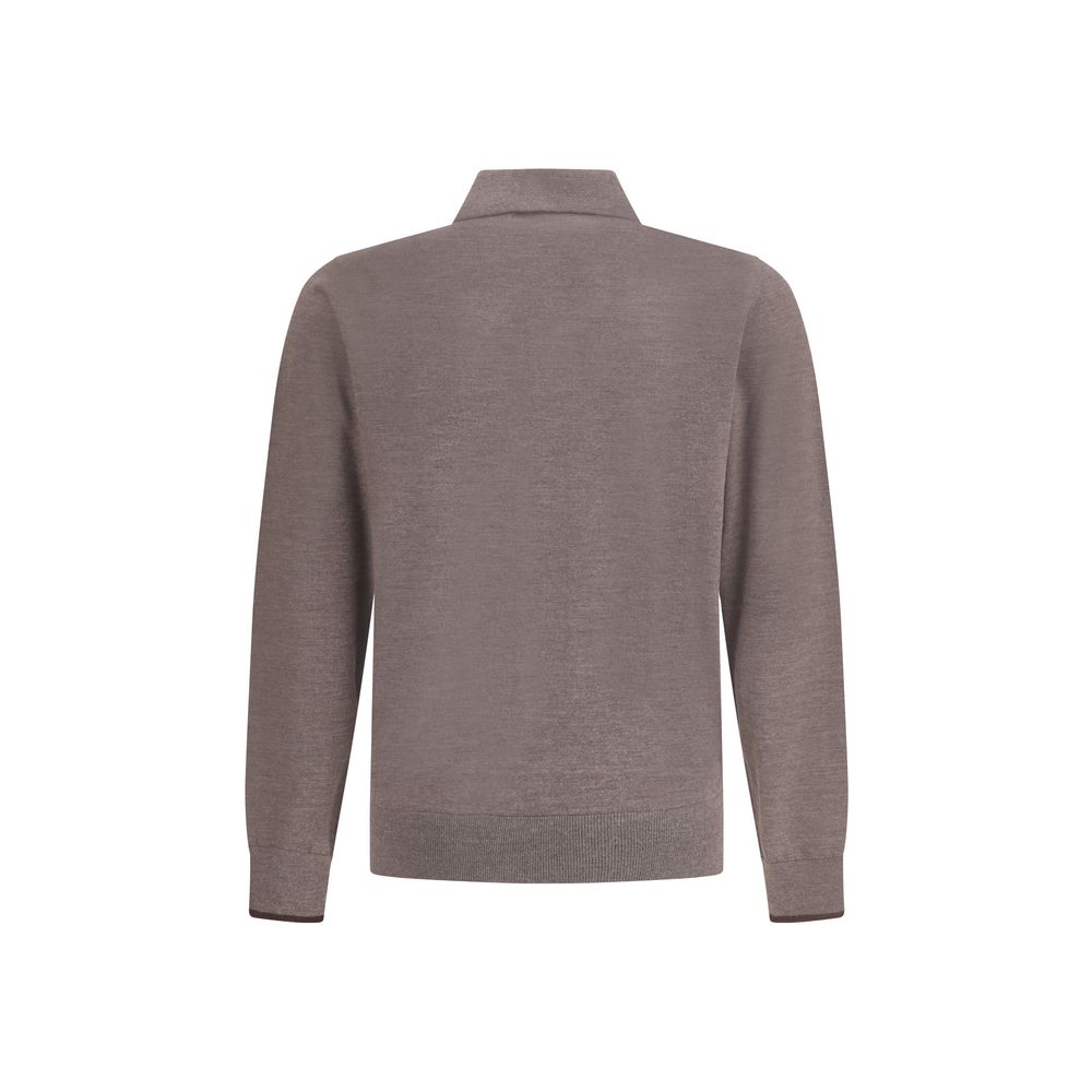 Knitted Long Sleeved Polo Shirt Cruna