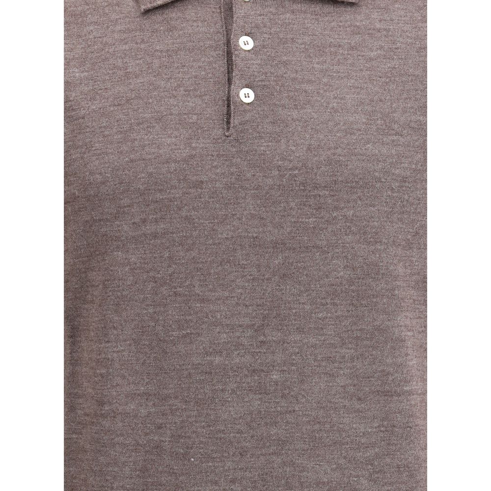 Knitted Long Sleeved Polo Shirt Cruna