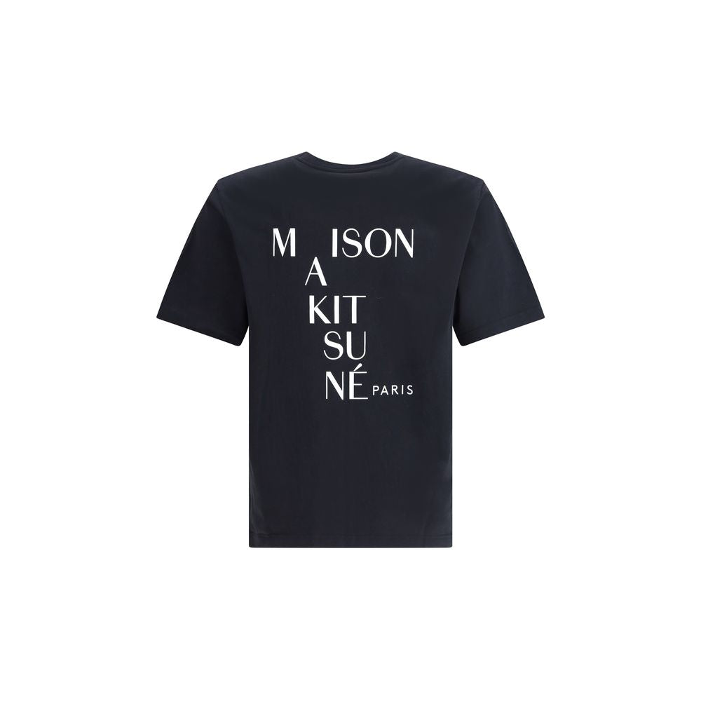 Cotton T-Shirt with logo patch Maison Kitsuné