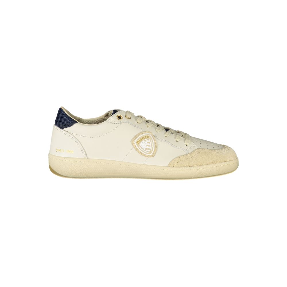 White Polyester Sneaker Blauer