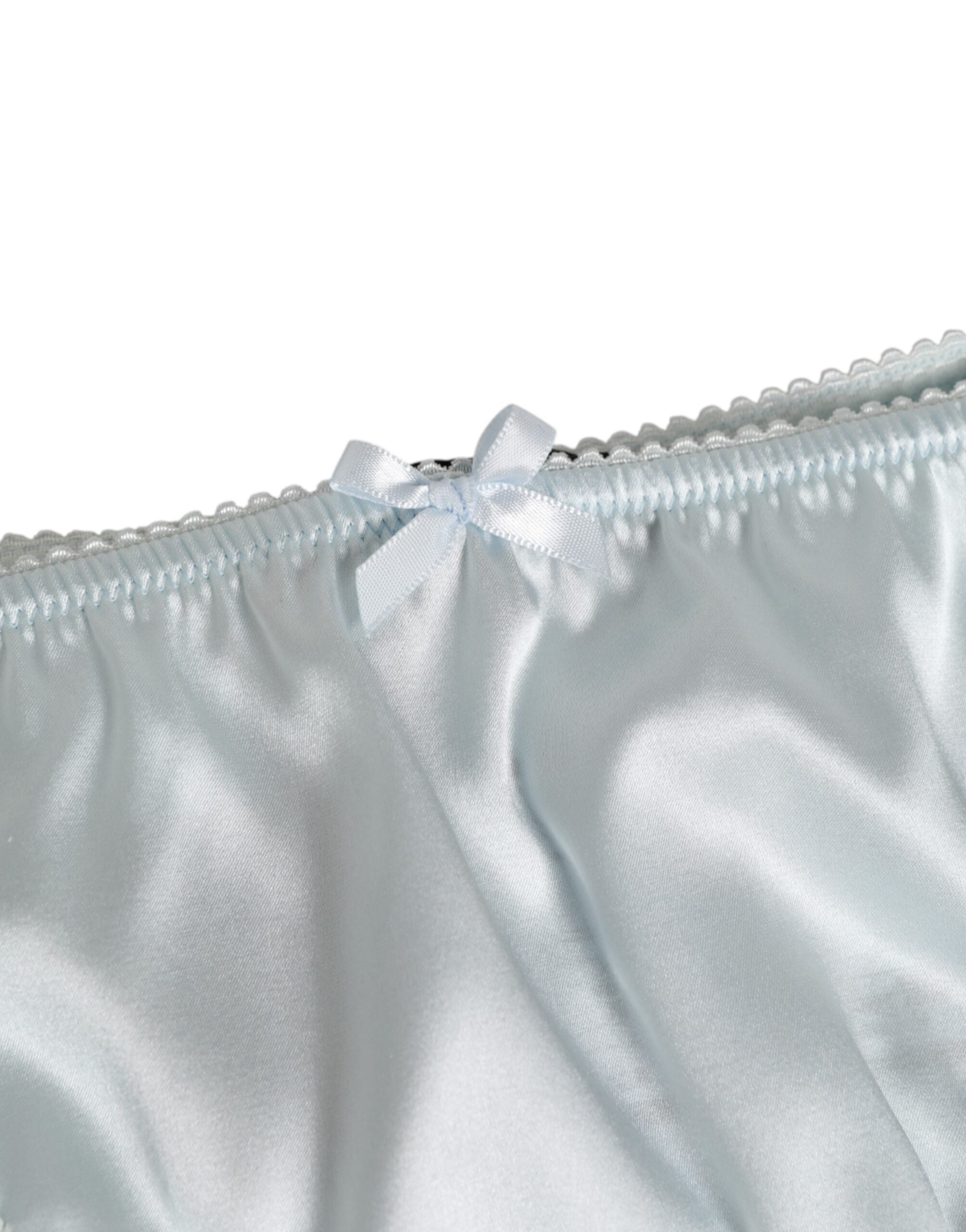 Gray Silk Satin Floral Lace Panty Brief Underwear Dolce & Gabbana