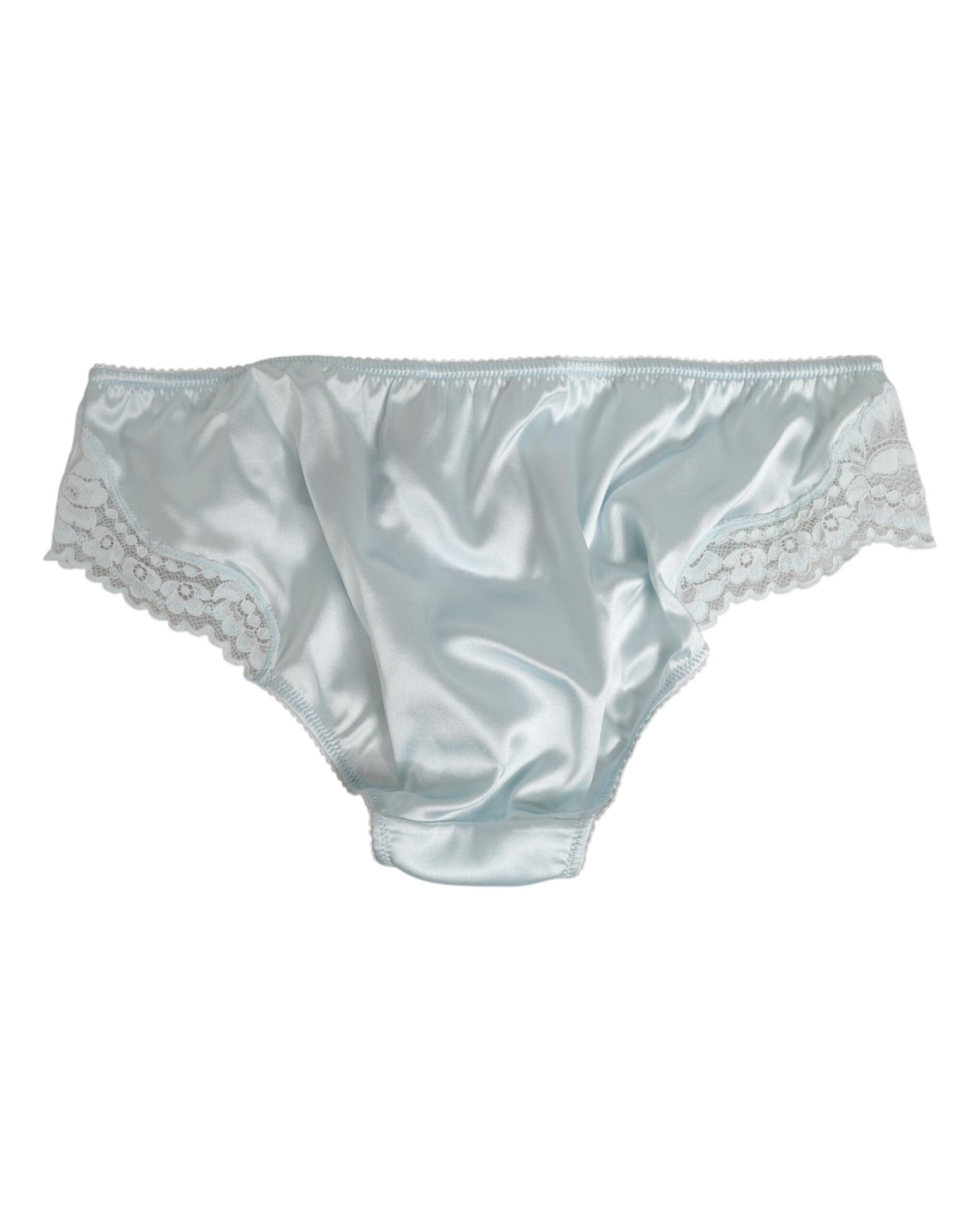 Gray Silk Satin Floral Lace Panty Brief Underwear Dolce & Gabbana