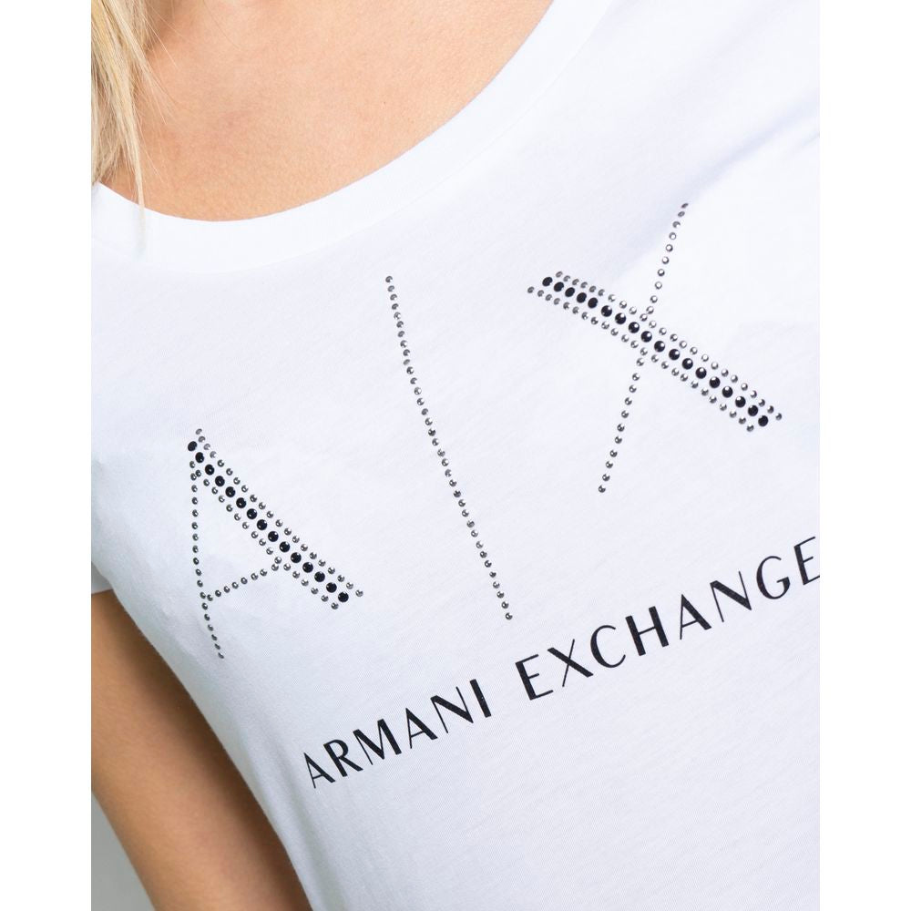 White Cotton T-Shirt Armani Exchange