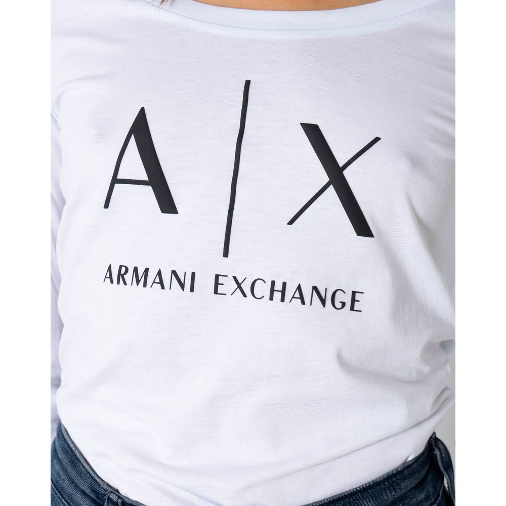 White Cotton Long Sleeve Armani Exchange