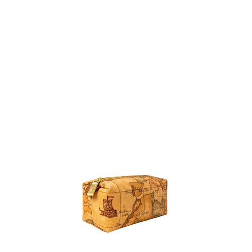 Beige Cotton Clutch Bag Alviero Martini Prima Classe