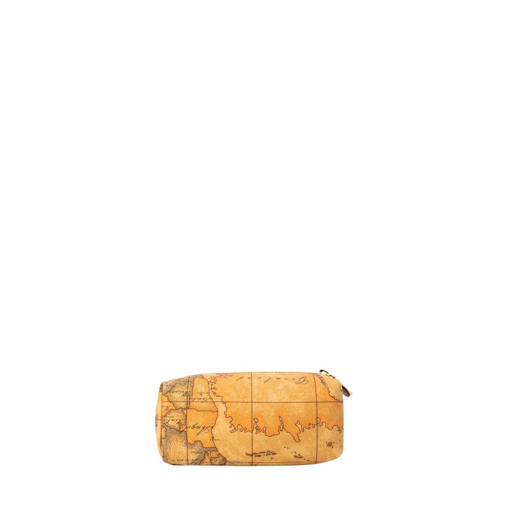 Beige Cotton Clutch Bag Alviero Martini Prima Classe
