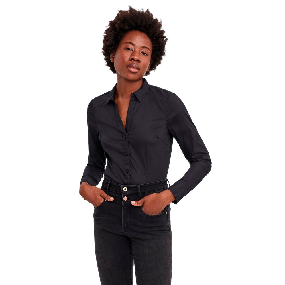 Black Cotton Bodysuit Vero Moda