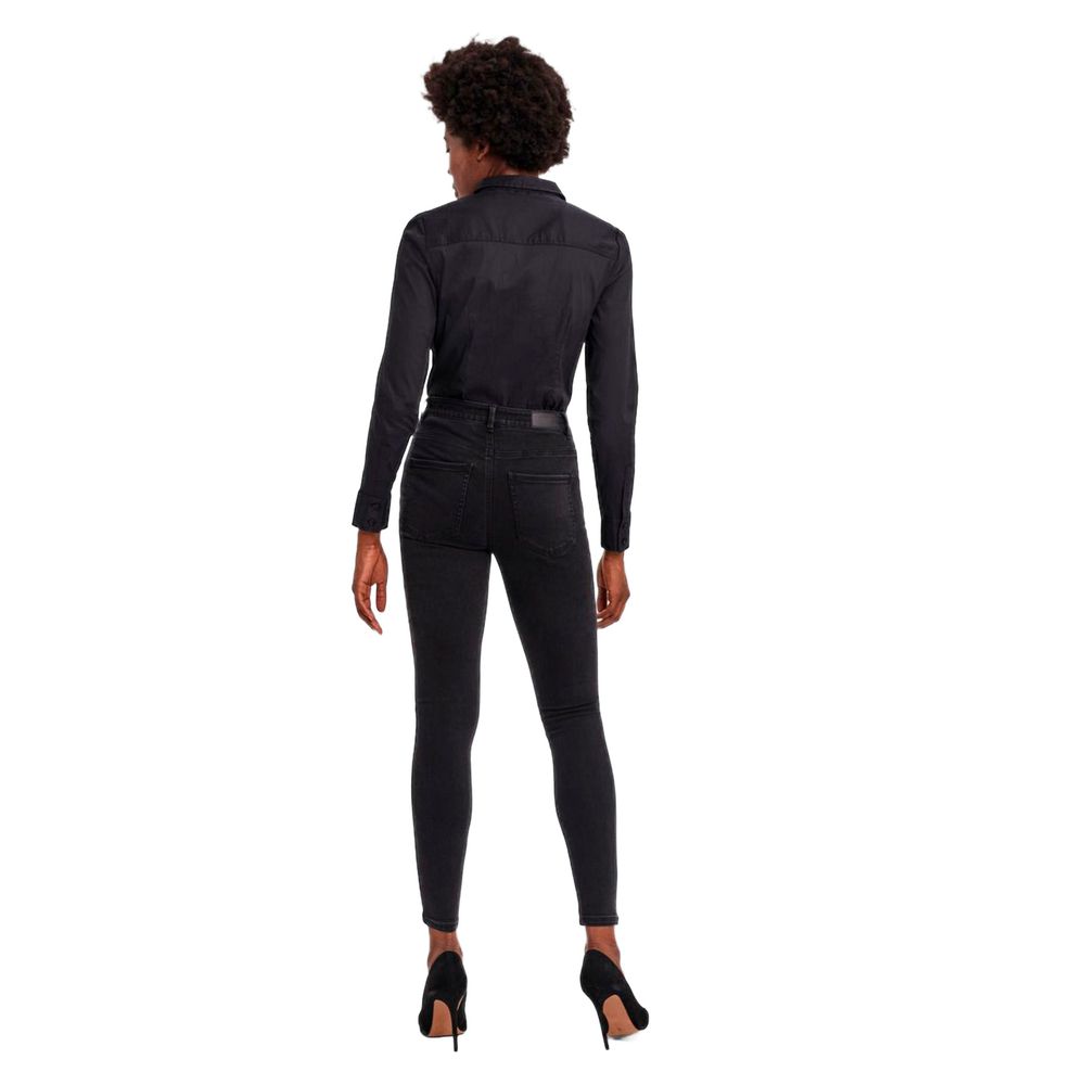 Black Cotton Bodysuit Vero Moda