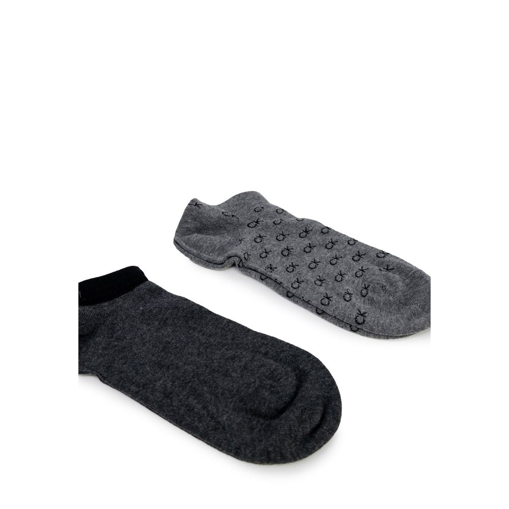 Gray Elastane Sock Calvin Klein