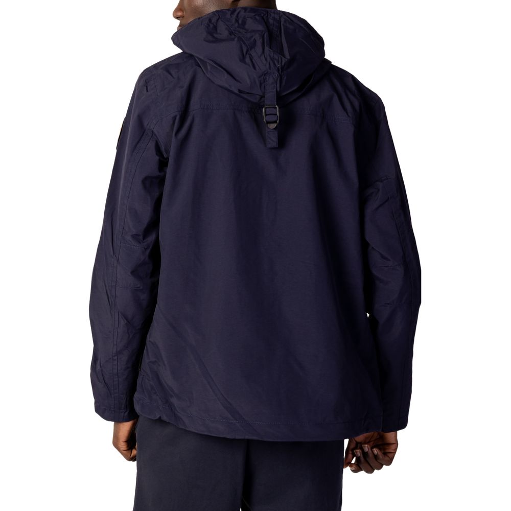 Blue Polyester Jackets & Coat Napapijri