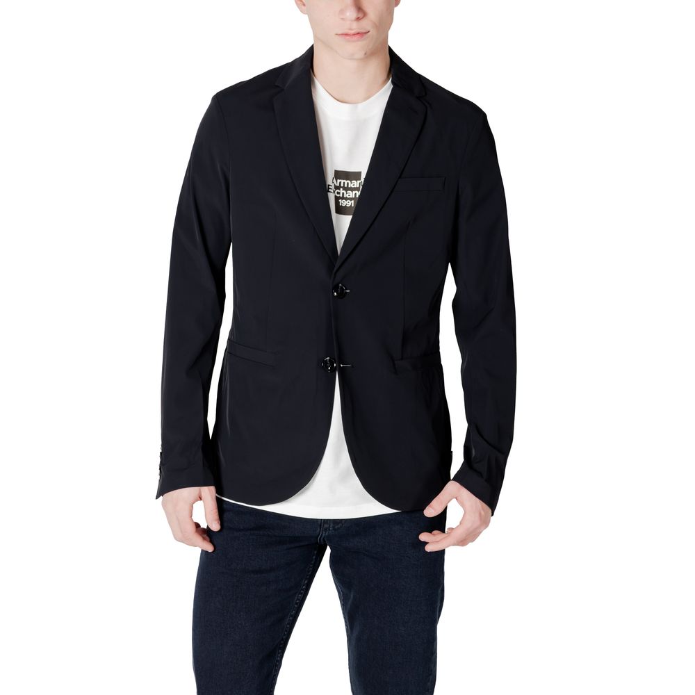 Black Cotton Blazer Armani Exchange