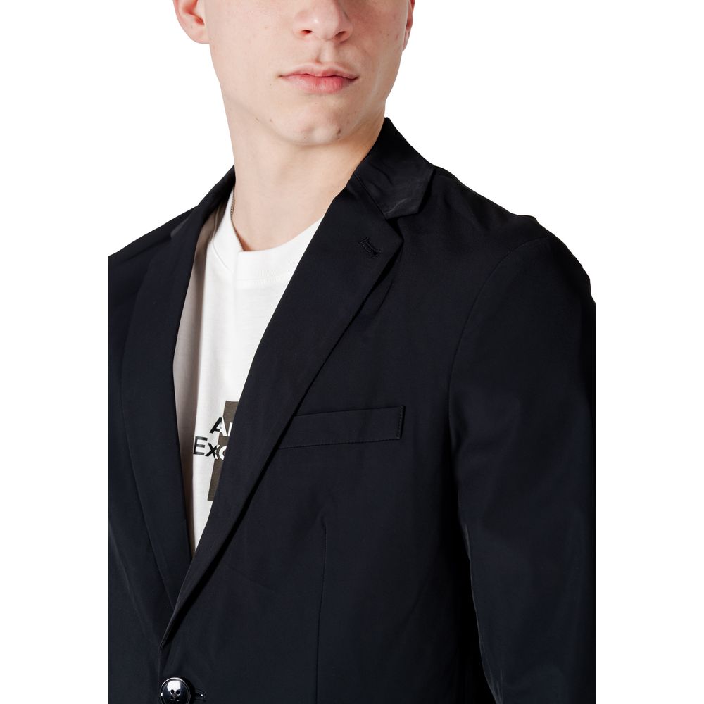 Black Cotton Blazer Armani Exchange