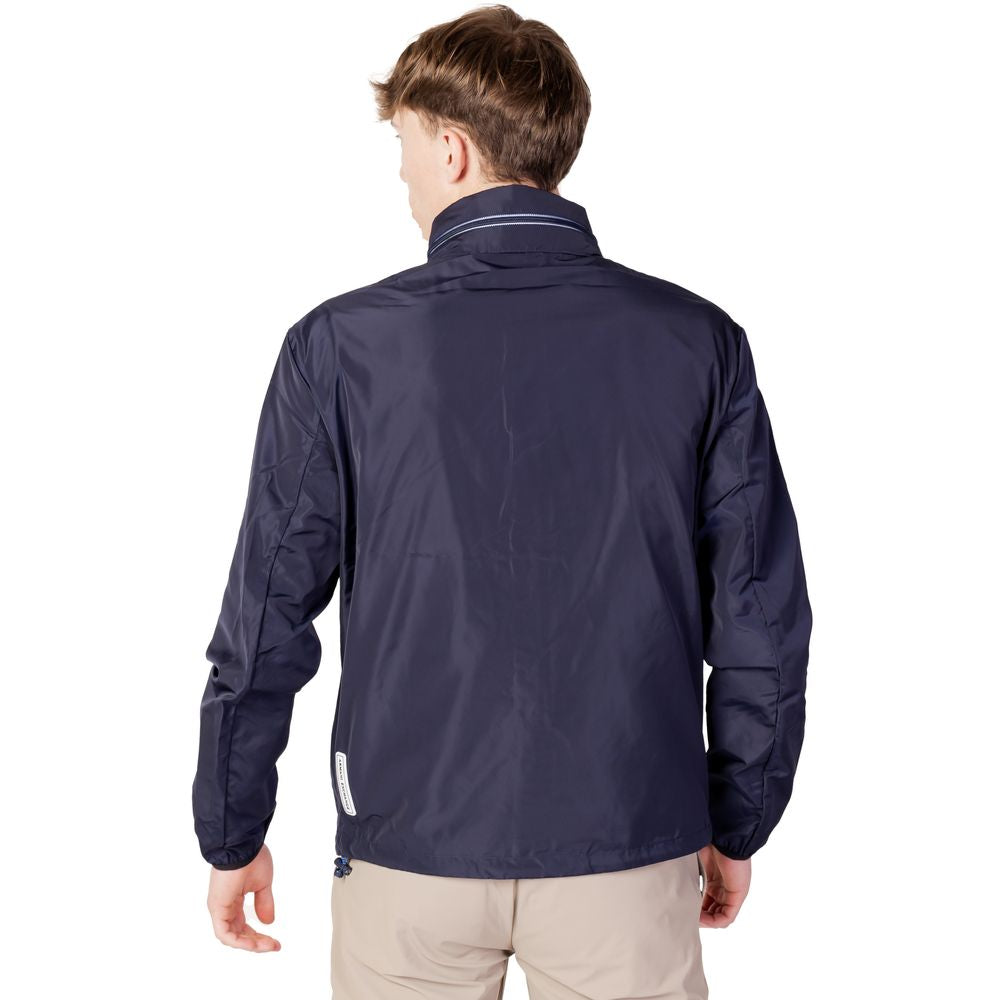 Blue Polyester Jackets & Coat Armani Exchange